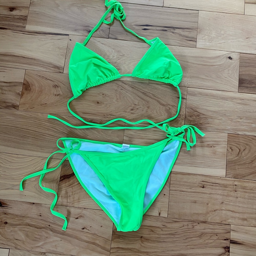 Lime green bikini, XL